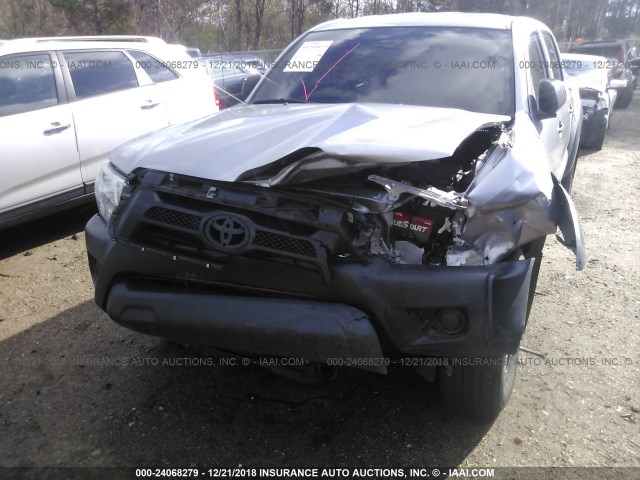 3TMJU4GN6EM168182 - 2014 TOYOTA TACOMA DOUBLE CAB PRERUNNER SILVER photo 6