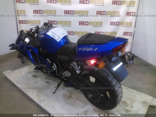 JKAZX9B114A012472 - 2004 KAWASAKI ZX1200 B BLUE photo 3