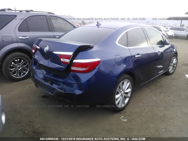 1G4PR5SKXE4163315 - 2014 BUICK VERANO CONVENIENCE BLUE photo 4