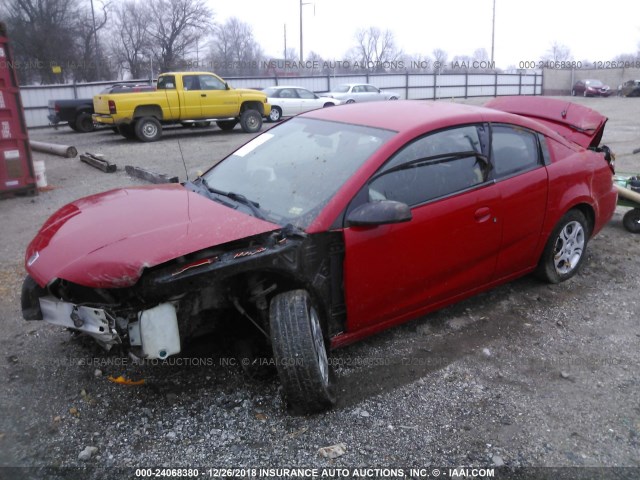 1G8AN12F95Z156032 - 2005 SATURN ION LEVEL 2 RED photo 2