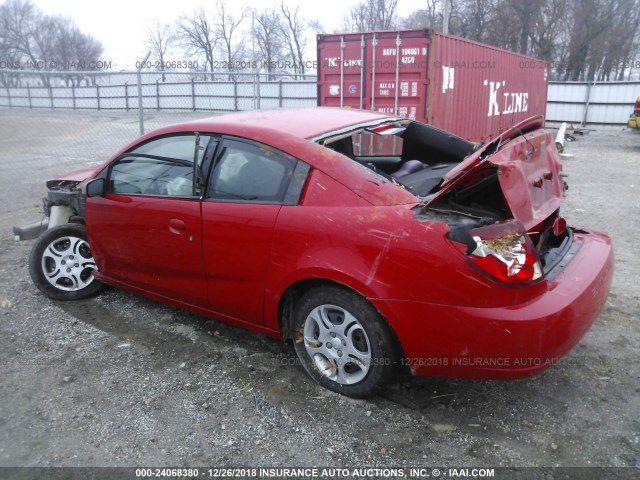 1G8AN12F95Z156032 - 2005 SATURN ION LEVEL 2 RED photo 3