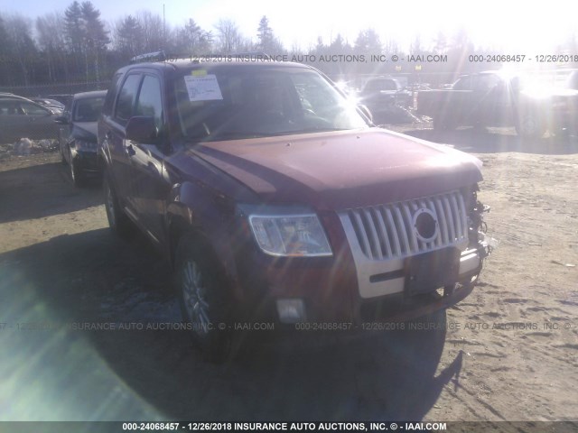 4M2CN9H79AKJ04166 - 2010 MERCURY MARINER PREMIER RED photo 1