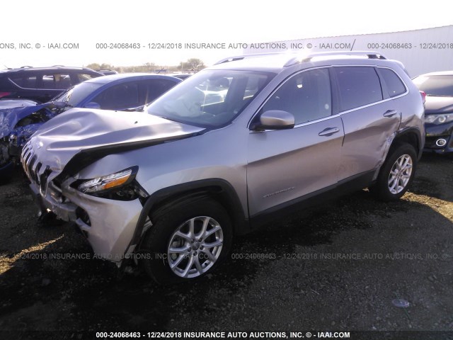 1C4PJMCS4FW562246 - 2015 JEEP CHEROKEE LATITUDE SILVER photo 2