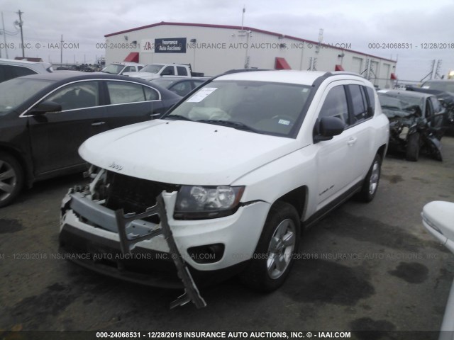 1C4NJCBAXED731545 - 2014 JEEP COMPASS SPORT WHITE photo 2