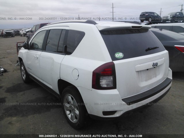 1C4NJCBAXED731545 - 2014 JEEP COMPASS SPORT WHITE photo 3