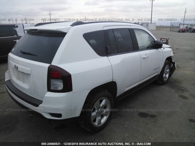 1C4NJCBAXED731545 - 2014 JEEP COMPASS SPORT WHITE photo 4