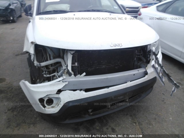 1C4NJCBAXED731545 - 2014 JEEP COMPASS SPORT WHITE photo 6