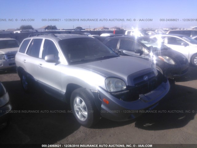 KM8SC13D05U919304 - 2005 HYUNDAI SANTA FE GLS/LX SILVER photo 1