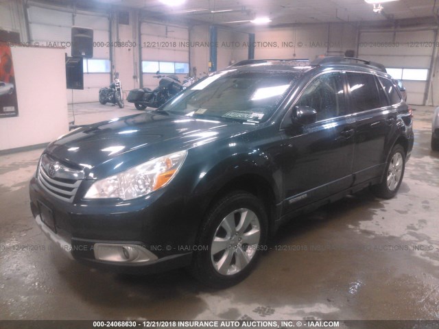 4S4BRDLC8B2362267 - 2011 SUBARU OUTBACK 3.6R LIMITED GRAY photo 2