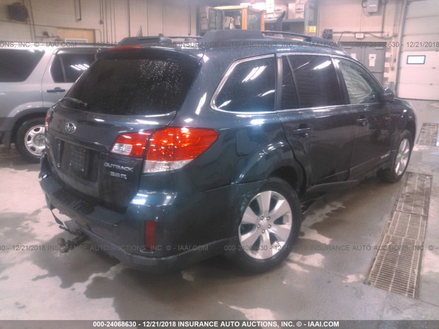 4S4BRDLC8B2362267 - 2011 SUBARU OUTBACK 3.6R LIMITED GRAY photo 4