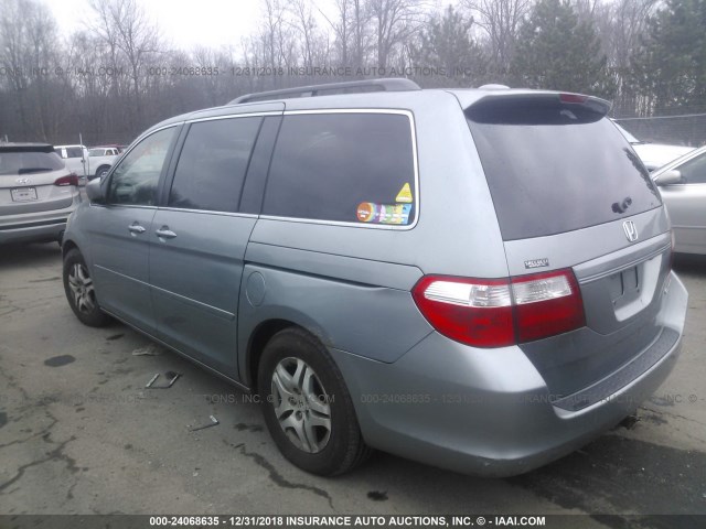 5FNRL38765B037600 - 2005 HONDA ODYSSEY EXL Light Blue photo 3