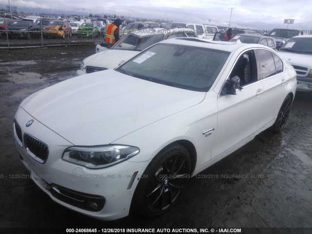 WBA5B1C52ED479113 - 2014 BMW 535 I WHITE photo 2