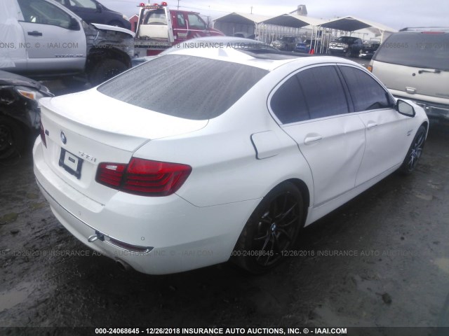 WBA5B1C52ED479113 - 2014 BMW 535 I WHITE photo 4