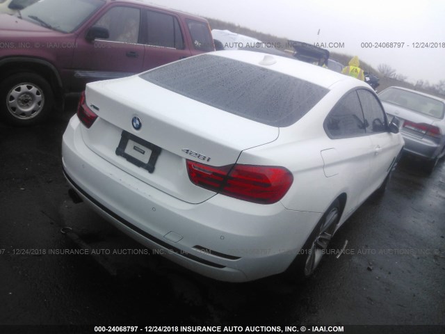 WBA3N9C55EF721801 - 2014 BMW 428 XI WHITE photo 4
