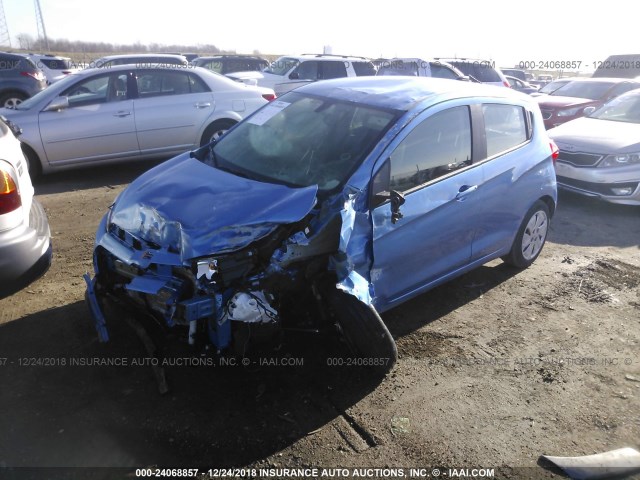 KL8CB6SA8JC429766 - 2018 CHEVROLET SPARK LS BLUE photo 2