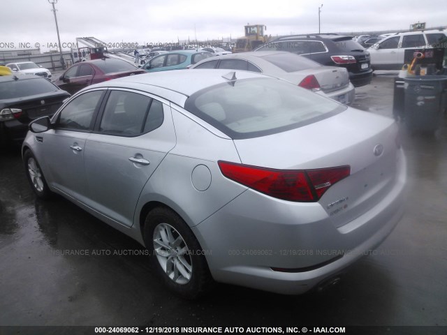 KNAGM4A73D5351352 - 2013 KIA OPTIMA SILVER photo 3