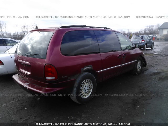 1C4GP64L6WB609768 - 1998 CHRYSLER TOWN & COUNTRY LXI RED photo 4