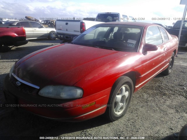 2G1WW12M7T9266388 - 1996 CHEVROLET MONTE CARLO LS RED photo 2