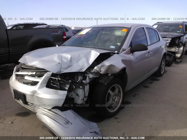 1G1AB5F56A7102337 - 2010 CHEVROLET COBALT LS SILVER photo 2