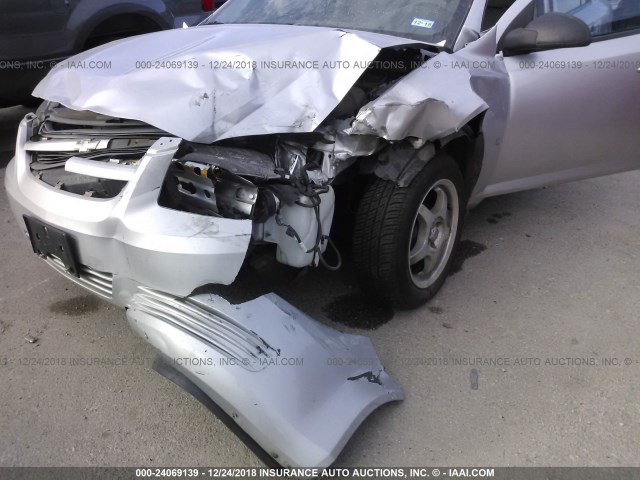 1G1AB5F56A7102337 - 2010 CHEVROLET COBALT LS SILVER photo 6