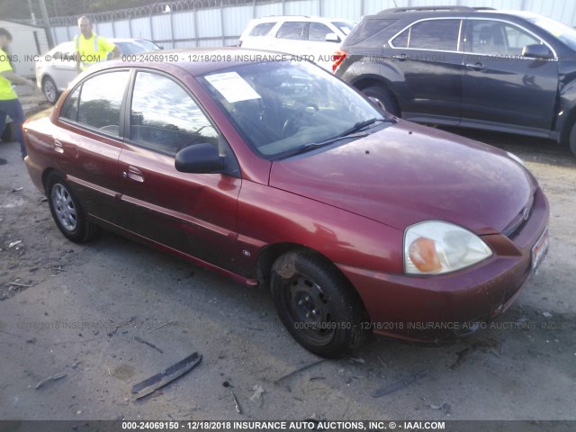 KNADC125136242432 - 2003 KIA RIO RED photo 1