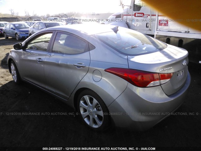 KMHDH4AE6DU858109 - 2013 HYUNDAI ELANTRA GLS/LIMITED SILVER photo 3