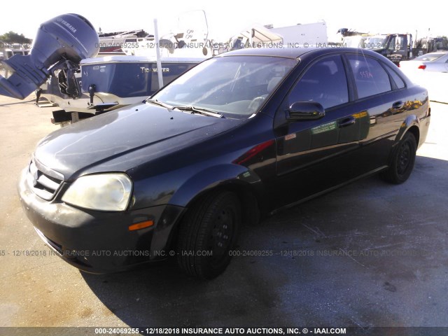 KL5JD56Z28K001295 - 2008 SUZUKI FORENZA BLACK photo 2