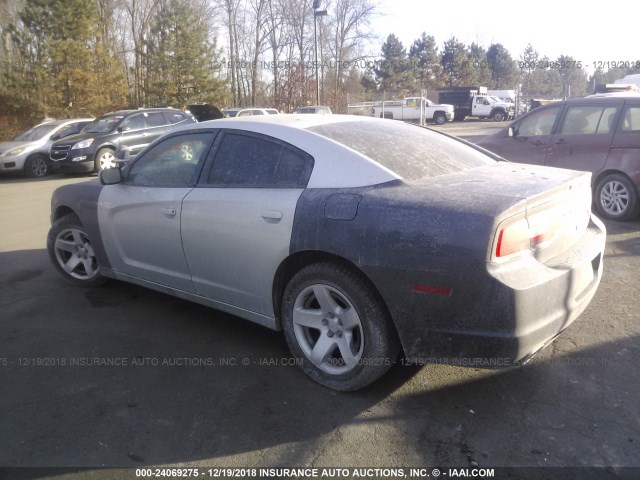 2C3CDXAG0CH222421 - 2012 DODGE CHARGER POLICE SILVER photo 3