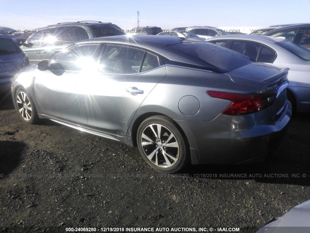 1N4AA6AP1GC380657 - 2016 NISSAN MAXIMA 3.5S/SV/SL/SR/PLAT GRAY photo 3