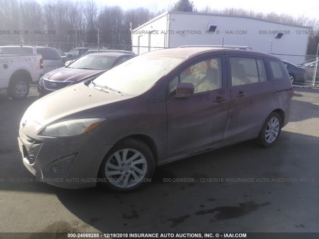 JM1CW2BL6C0121974 - 2012 MAZDA 5 RED photo 2