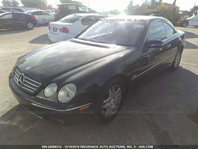 WDBPJ75J21A018046 - 2001 MERCEDES-BENZ CL 500 BLACK photo 2