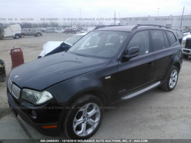 WBXPC9C48AWJ35267 - 2010 BMW X3 XDRIVE30I BLACK photo 2