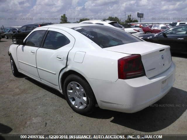 2B3KA43R36H390282 - 2006 DODGE CHARGER SE/SXT WHITE photo 3