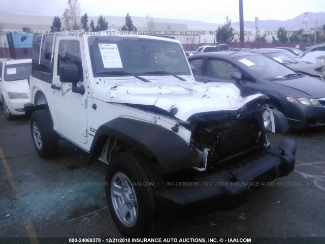 1C4AJWAGXGL190608 - 2016 JEEP WRANGLER SPORT WHITE photo 1