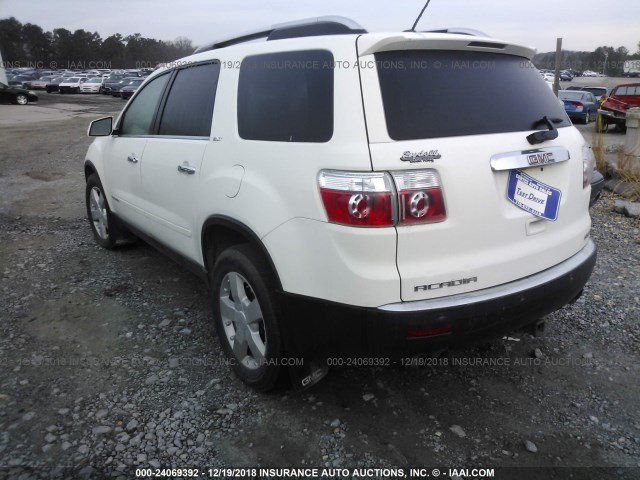 1GKEV33797J122690 - 2007 GMC ACADIA SLT-2 WHITE photo 3