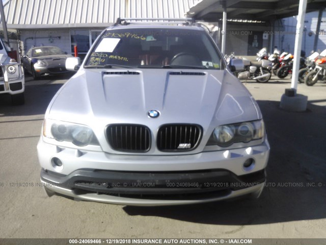 5UXFB93532LN78741 - 2002 BMW X5 4.6IS SILVER photo 6