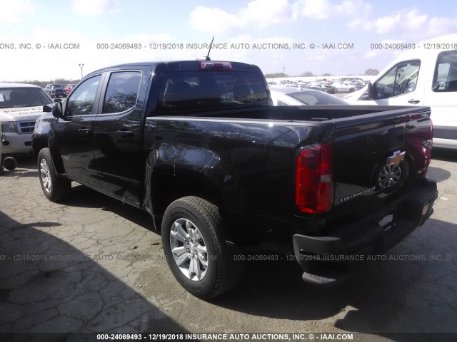 1GCGSCEN6K1105184 - 2019 CHEVROLET COLORADO LT BLACK photo 3