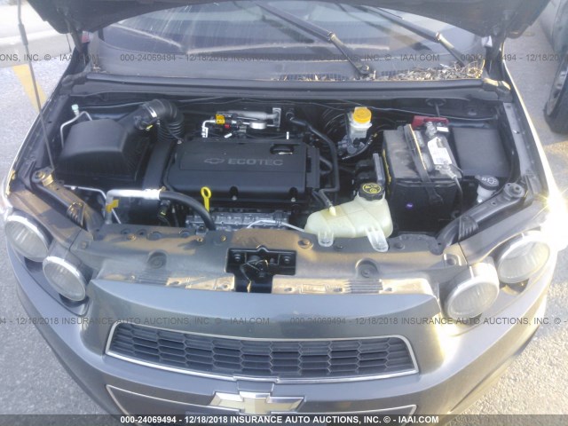 1G1JB5SHXC4184285 - 2012 CHEVROLET SONIC LS 灰色 照片 10