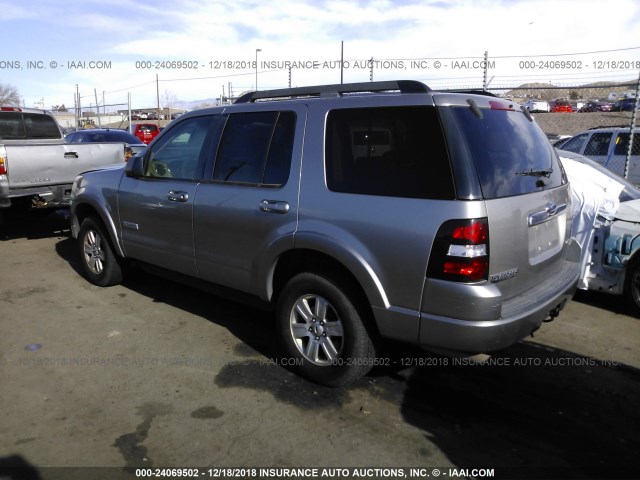 1FMEU73E58UA10629 - 2008 FORD EXPLORER XLT SILVER photo 3