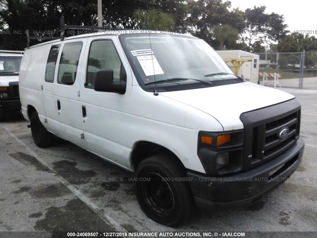 1FTNE14W78DA43573 - 2008 FORD ECONOLINE E150 VAN WHITE photo 1