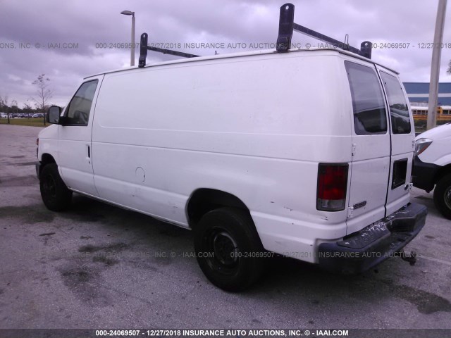 1FTNE14W78DA43573 - 2008 FORD ECONOLINE E150 VAN WHITE photo 3