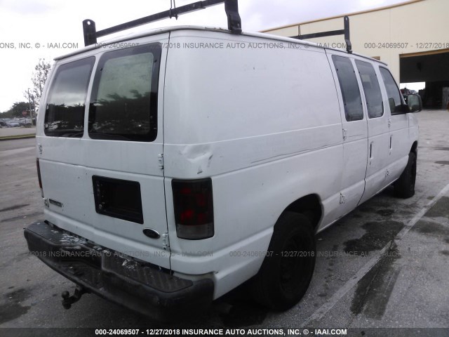 1FTNE14W78DA43573 - 2008 FORD ECONOLINE E150 VAN WHITE photo 4