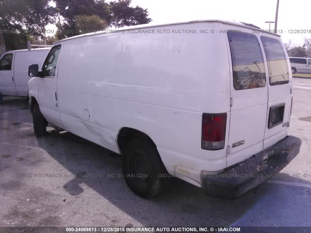 1FTNE14WX8DA33992 - 2008 FORD ECONOLINE E150 VAN WHITE photo 3