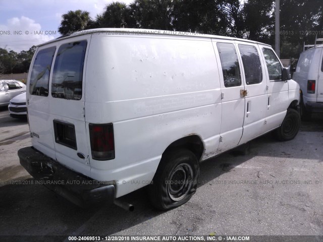 1FTNE14WX8DA33992 - 2008 FORD ECONOLINE E150 VAN WHITE photo 4