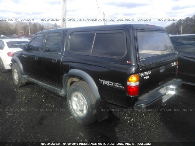 5TEGN92N93Z201333 - 2003 TOYOTA TACOMA DOUBLE CAB PRERUNNER BLACK photo 3