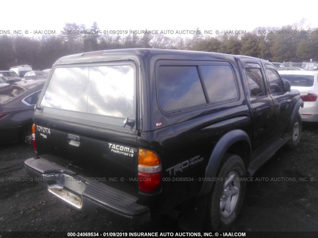 5TEGN92N93Z201333 - 2003 TOYOTA TACOMA DOUBLE CAB PRERUNNER BLACK photo 4