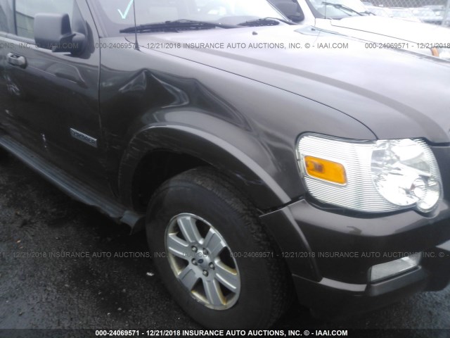 1FMEU73E48UB32219 - 2008 FORD EXPLORER XLT BROWN photo 6