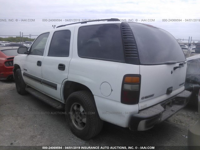 1GNEC13Z03J156185 - 2003 CHEVROLET TAHOE C1500 WHITE photo 3