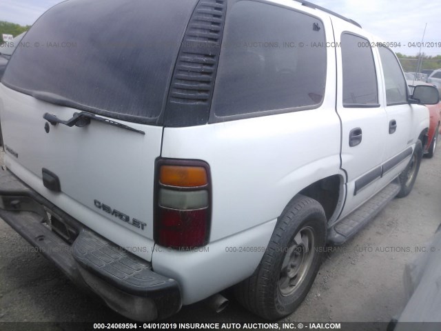 1GNEC13Z03J156185 - 2003 CHEVROLET TAHOE C1500 WHITE photo 4