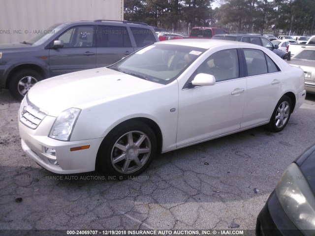 1G6DW677550203918 - 2005 CADILLAC STS WHITE photo 2